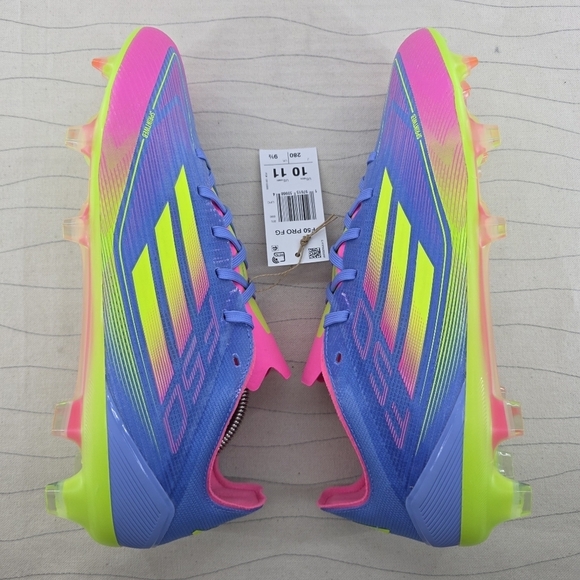 Adidas Mens Adizero F50 Pro FG Celestial Victory Pack Purple Cleats IE1285 Sz 10 main image 4